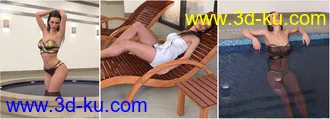 Z Luxury Swimming Pool - Environment with Poses for Genesis 3 & 8模型的图片13