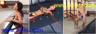 Z Luxury Swimming Pool - Environment with Poses for Genesis 3 & 8模型的图片14