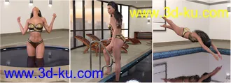 Z Luxury Swimming Pool - Environment with Poses for Genesis 3 & 8模型的图片15
