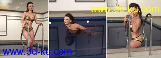 Z Luxury Swimming Pool - Environment with Poses for Genesis 3 & 8模型的图片17