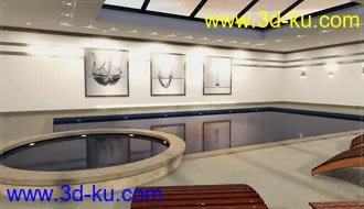 3D打印模型Z Luxury Swimming Pool - Environment with Poses for Genesis 3 & 8的图片