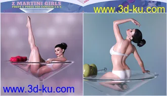 3D打印模型Z Martini Girls Prop and Poses for Genesis 3 and 8 Female的图片