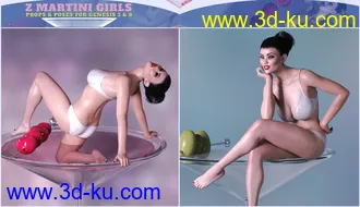 3D打印模型Z Martini Girls Prop and Poses for Genesis 3 and 8 Female的图片