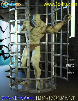 3D打印模型Z Medieval Imprisonment for Genesis 3 and 8的图片