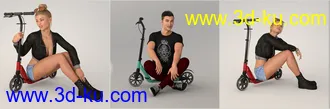 3D打印模型Z My Scooter Prop and Poses for Genesis 3 and 8的图片