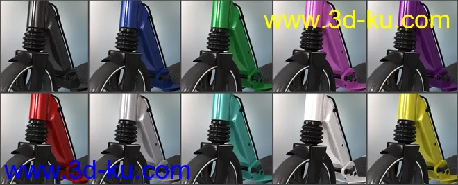 Z My Scooter Prop and Poses for Genesis 3 and 8模型的图片11