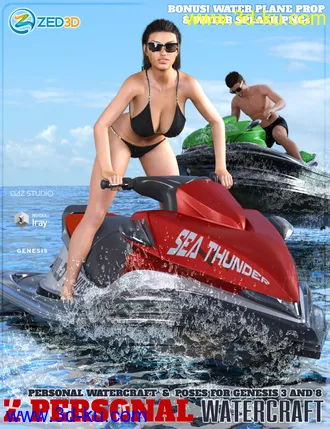 3D打印模型Z Personal Watercraft and Poses for Genesis 3 and 8的图片