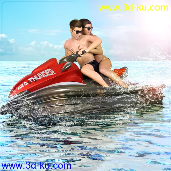 Z Personal Watercraft and Poses for Genesis 3 and 8模型的图片2