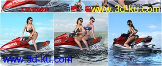 3D打印模型Z Personal Watercraft and Poses for Genesis 3 and 8的图片