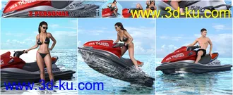 3D打印模型Z Personal Watercraft and Poses for Genesis 3 and 8的图片