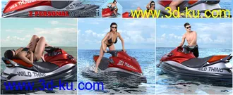 3D打印模型Z Personal Watercraft and Poses for Genesis 3 and 8的图片