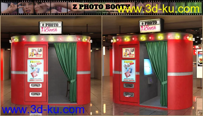 Z Photo Booth and Poses for Genesis 3 and 8模型的图片3