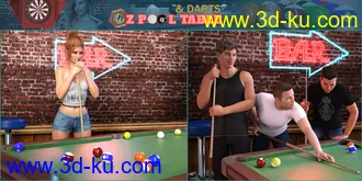 3D打印模型Z Pool Table and Darts for Genesis 8的图片