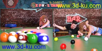 3D打印模型Z Pool Table and Darts for Genesis 8的图片