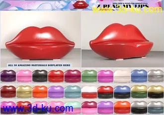 3D打印模型Z Read My Lips Sofa and Poses for Genesis 3 and 8的图片