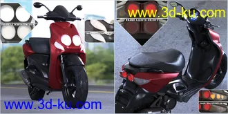 3D打印模型Z Scooter Fun and Poses for Genesis 3 and 8的图片