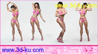 3D打印模型Z Sexy Bodybuilder Shape Preset and Poses for Genesis 8 Female的图片