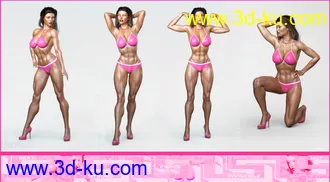 3D打印模型Z Sexy Bodybuilder Shape Preset and Poses for Genesis 8 Female的图片