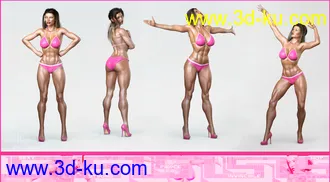 3D打印模型Z Sexy Bodybuilder Shape Preset and Poses for Genesis 8 Female的图片