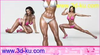 3D打印模型Z Sexy Bodybuilder Shape Preset and Poses for Genesis 8 Female的图片