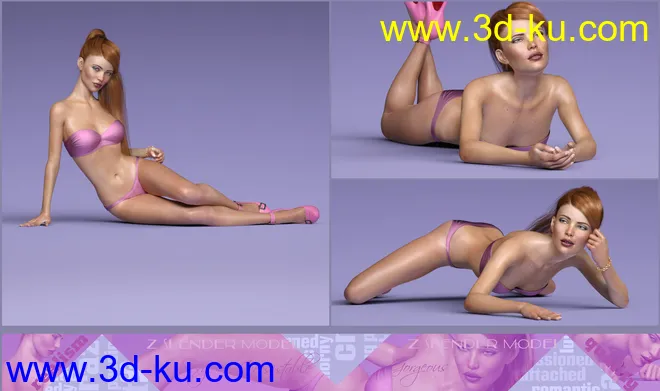 Z Slender Model Shape Preset and Poses for Genesis 8 Female模型的图片7