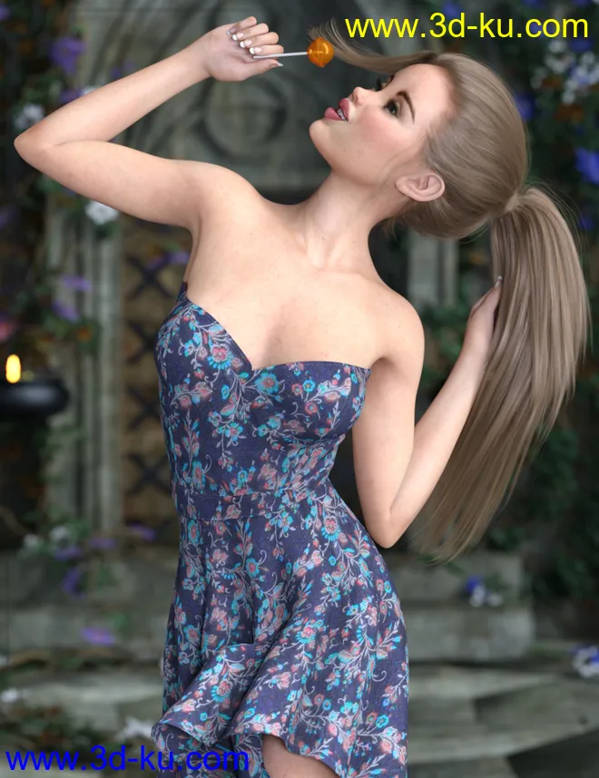 Z Sweet Lollies Props and Poses for Genesis 3 and 8 Female模型的图片2