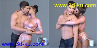 3D打印模型Z The Power of The Kiss Romantic Poses for Genesis 3 and 8的图片