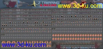 3D打印模型Z Tripping and Falling Pose Partials Mega Set的图片