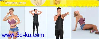 3D打印模型Z Utility Laughing and Crying Poses and Expressions for Genesis 3 and 8的图片