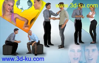 3D打印模型Z Utility Series - Conversation - Poses, Partials and Expressions for Genesis 3 & 8的图片