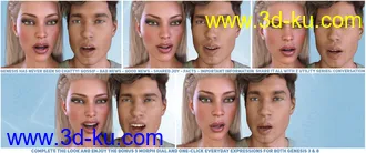 3D打印模型Z Utility Series - Conversation - Poses, Partials and Expressions for Genesis 3 & 8的图片