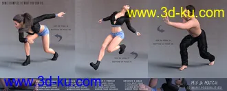 3D打印模型Z Variety Action Pose Collection for Genesis 3 and 8的图片