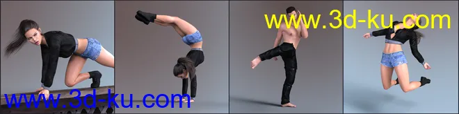 Z Variety Action Pose Collection for Genesis 3 and 8模型的图片8