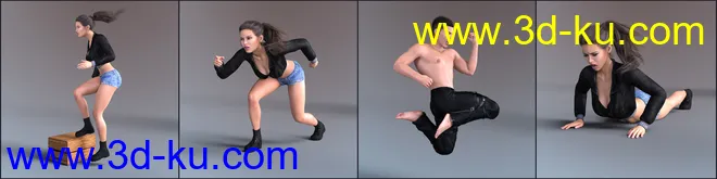 Z Variety Action Pose Collection for Genesis 3 and 8模型的图片9