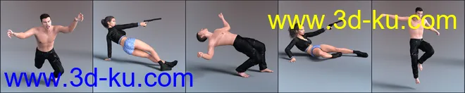 Z Variety Action Pose Collection for Genesis 3 and 8模型的图片10