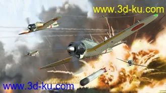 3D打印模型Zeke Military Aircraft的图片
