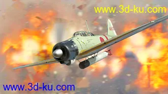 3D打印模型Zeke Military Aircraft的图片