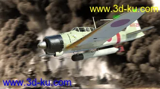 3D打印模型Zeke Military Aircraft的图片