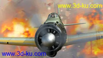 3D打印模型Zeke Military Aircraft的图片