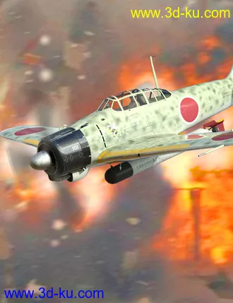 3D打印模型Zeke Military Aircraft Texture Pack的图片