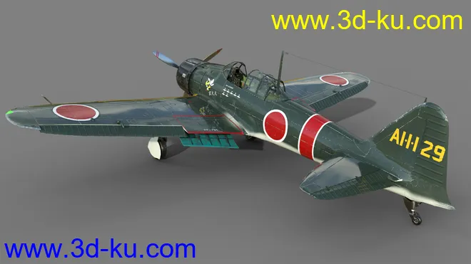 Zeke Military Aircraft Texture Pack模型的图片3