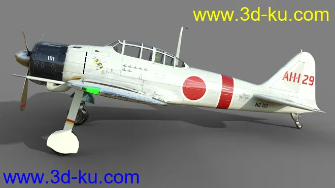 Zeke Military Aircraft Texture Pack模型的图片4