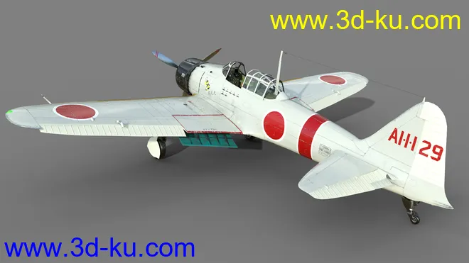 Zeke Military Aircraft Texture Pack模型的图片5