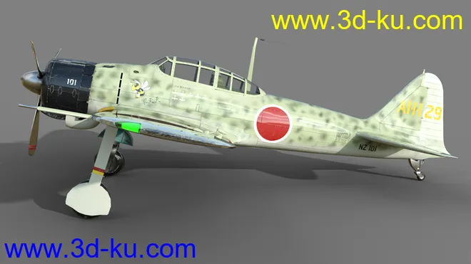 Zeke Military Aircraft Texture Pack模型的图片6