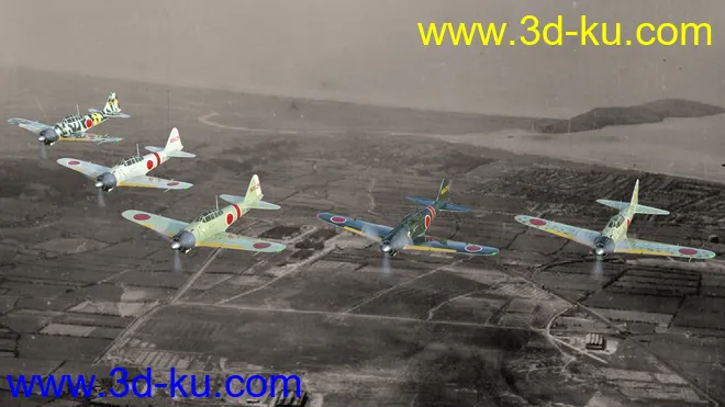 Zeke Military Aircraft Texture Pack模型的图片10