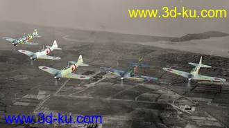 3D打印模型Zeke Military Aircraft Texture Pack的图片