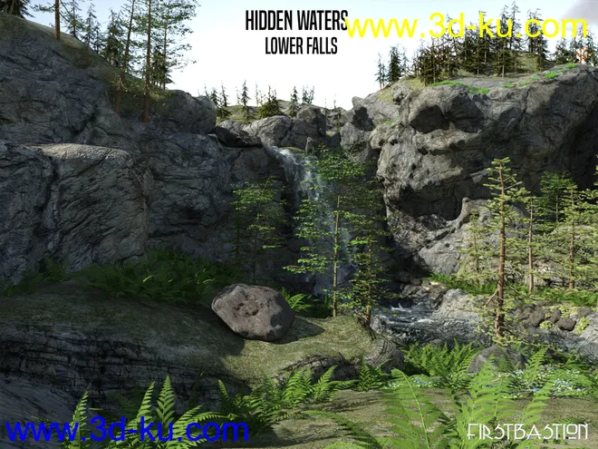 1stB Hidden Waters Lower Falls模型的图片10