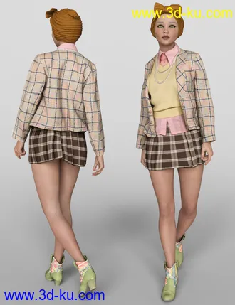 3D打印模型3 dForce Vintage Outfits for Genesis 8 Female的图片