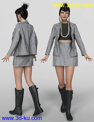 3D打印模型3 dForce Vintage Outfits for Genesis 8 Female的图片