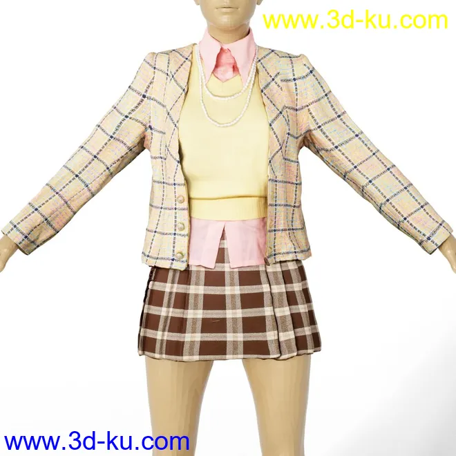 3 dForce Vintage Outfits for Genesis 8 Female模型的图片7